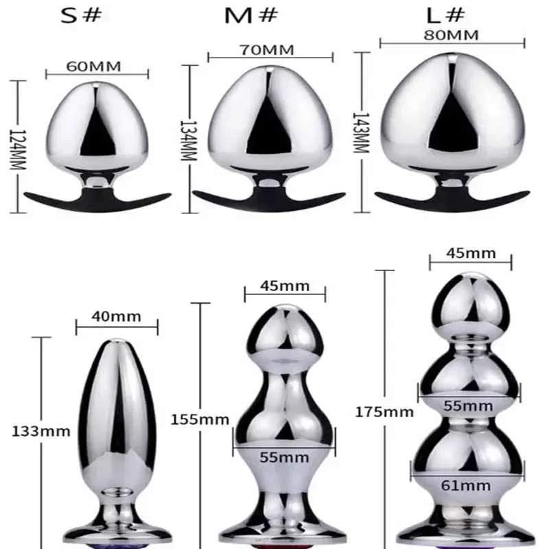 Hot Selling Anal Plug Dildo Huge Fist Strap On Sex Toys For Men/Women Masturbators Stainless Steel Toys Big Butt Plug Wearable