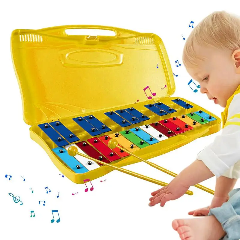 Chromatic Glockenspiel Professional Xylophone Instrument For Kids Xylophone 25 Note Musical Educational Toys For Birthday Easter