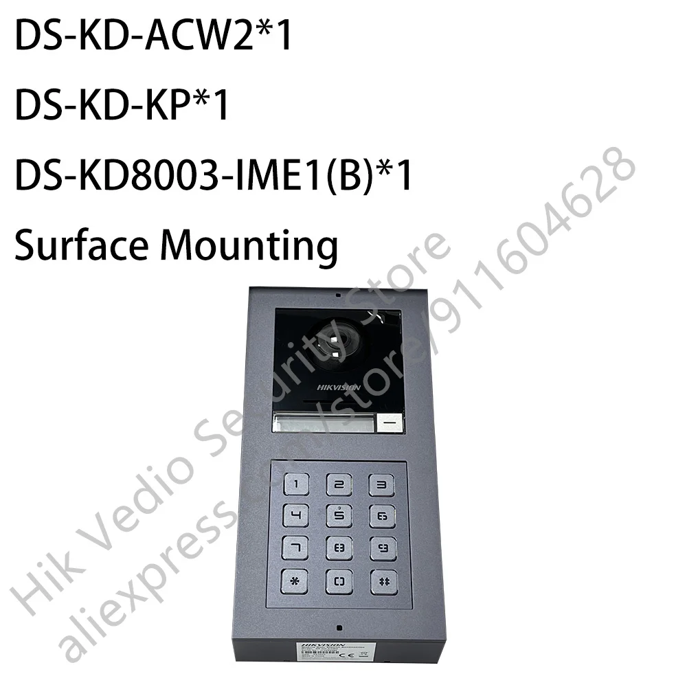 Imagem -03 - Acessório de Intercomunicação de Vídeo Hikvision Ds-kd-m Ds-kd-kp Ds-kd-acw1 Ds-kd-acw2 Acw3 Acf2 para Montagem Embutida em Superfície Ds-kd8003-ime1