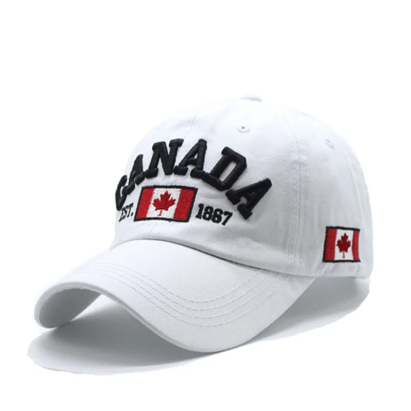 Herbst Gorras Flagge Männer Angeln Baseball Caps von Kanada Stickerei Hut Mens Hysterese Knochen Einstellbare Wonmen Baseball Hysterese Hut