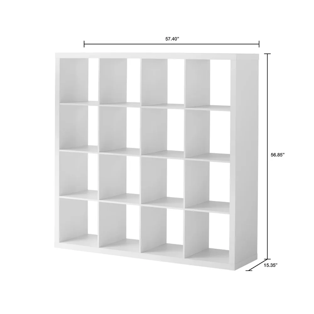 Bessere Häuser & Gärten 16-Würfel-Aufbewahrungsorganisator, weiße Textur neu