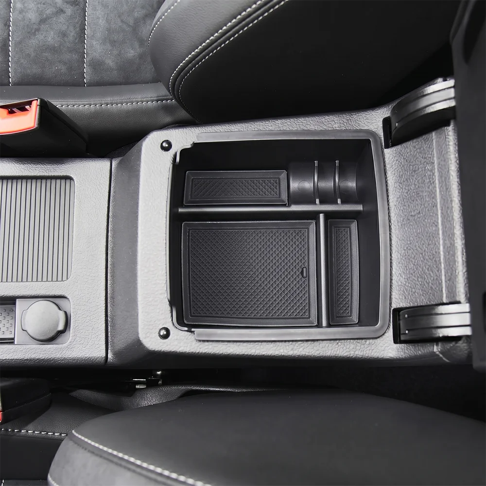 Car Center Console Organizer ArmrestStorage Box with Anti-Slip Silicone Padfor VW Golf 7 MK7 MK7.5 GTI R 2013-2019