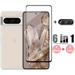 6in1 Glas Voor Google Pixel 8 Pro Gehard Glas Google Pixel 8 Pro Screen Protector Beschermende Telefoon Lens Film Pixel 8 7 7a