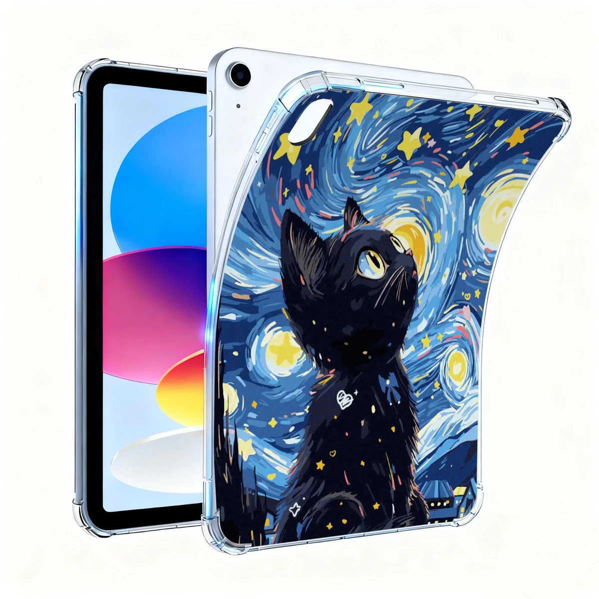 Starry Sky Cat Tablet Case For iPad Pro 12.9 13 11 inch 9.7 iPad 11 10.9 6 5 10.2 4 3 2 Air 13 11 2 1 Mini 7 6 5 4 3 2 Cover