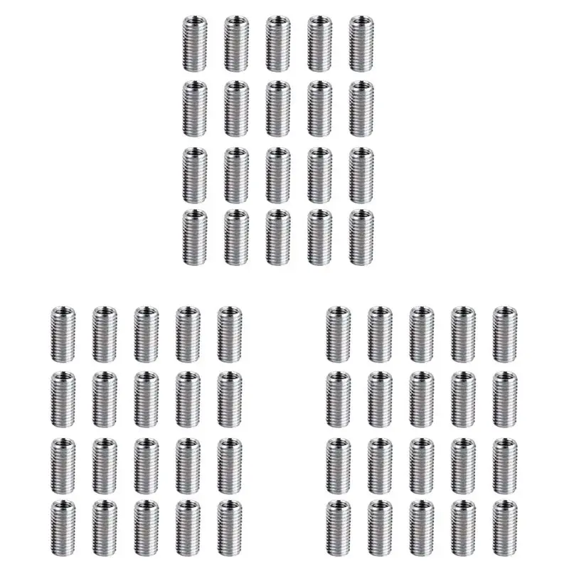 ABVJ-60 Pcs Thread Reducing Nuts, M8 Male To M6 Female Thread Screw Sleeve Bolt Conversion Nuts, Threaded Reducers Adapters