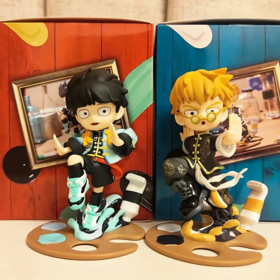 Novo anime mob psico 100 figuras gk reigen arataka q edição kawaii estatueta brinquedo modelo boneca ornamentos de mesa brinquedo colecionável