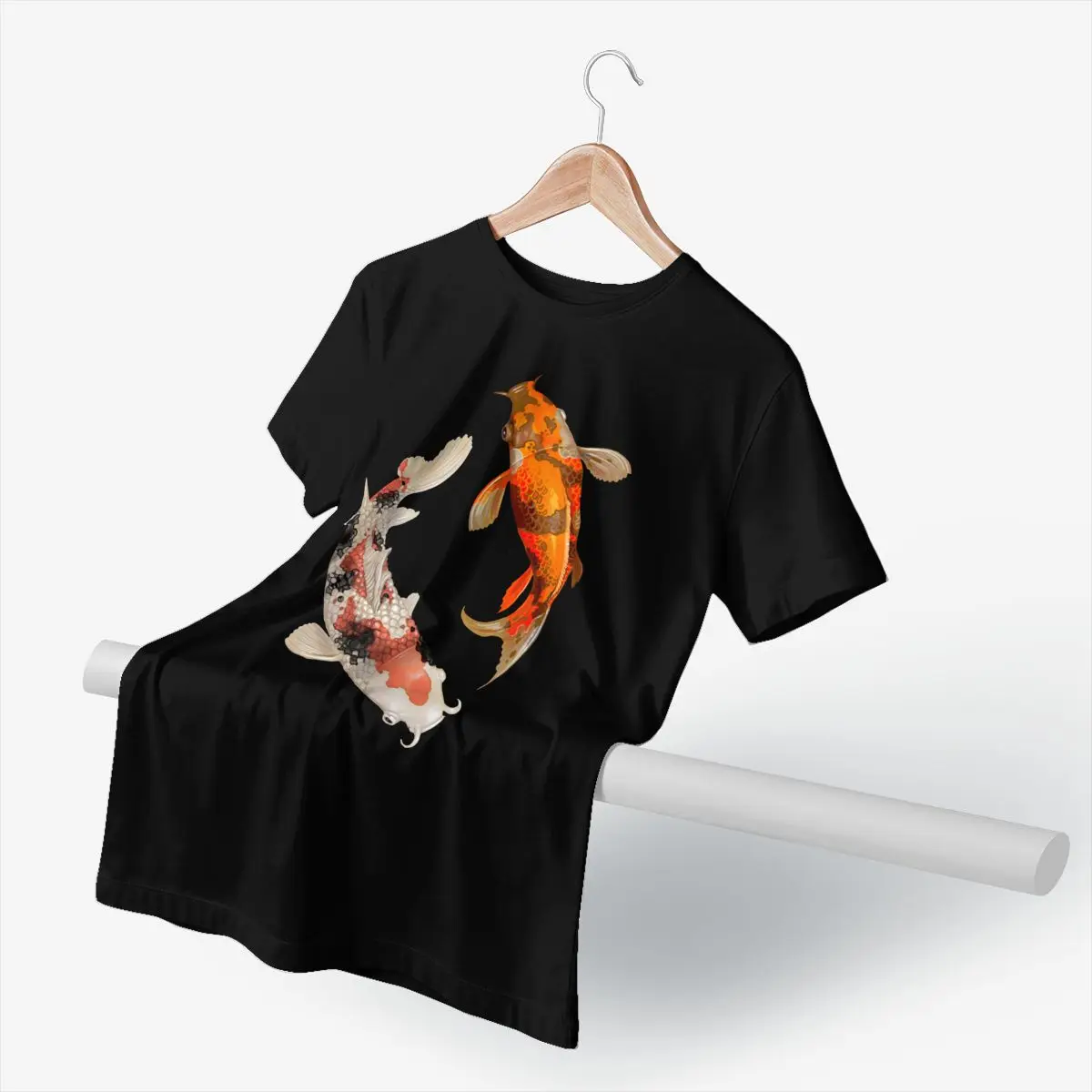 Japanese Koi Carp T Shirt Japanese Koi Fish T-Shirt Big Size Men Tee Shirt Basic Short-Sleeve Print Tshirt