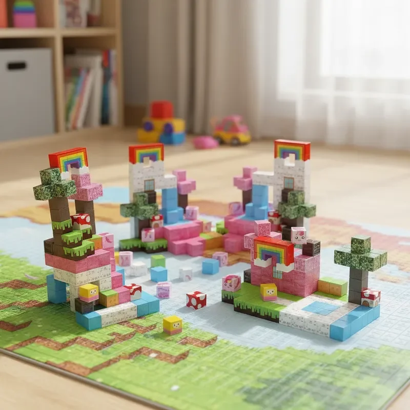 Magnetyczny zestaw konstrukcyjny Rainbow Forest, 100 elementów, dowolny kształt, różowy, dla dziewczynki, dekoracja 3D DIY, nauka STEM dla dzieci, prezent świąteczny, wysokiej jakości pudełko