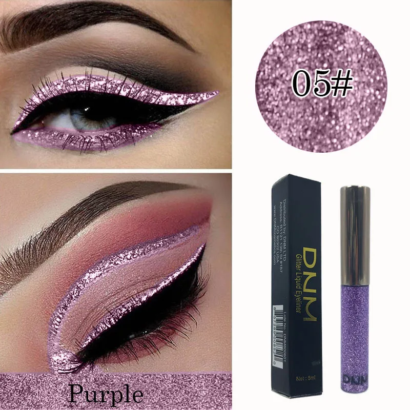 16 Farben Diamond Liquid Eyeliner Professional Silver Green Shiny Eyes Flash Langlebiger flüssiger Glitzer-Eyeliner Beauty Makeup – Detail 6