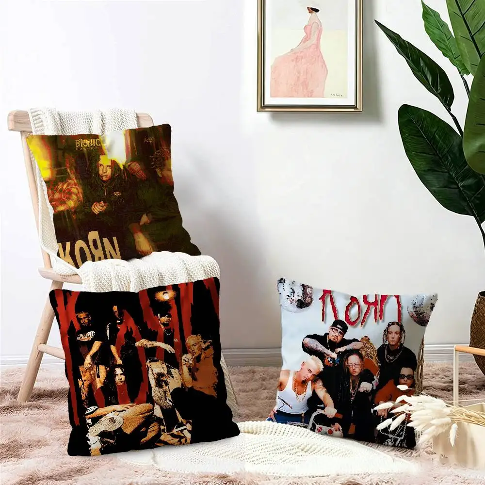 Merch Band K-Korn S Pillow Gift Home Office Decoration Bedroom Sofa Car Cushion Cover case 45x45