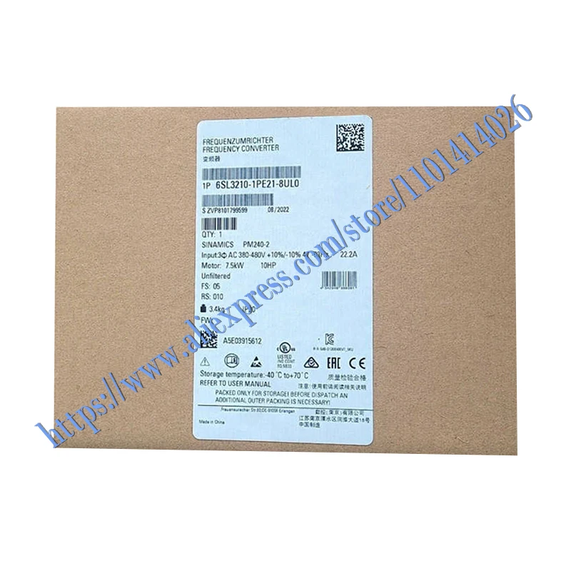

New Original 6SL3210-1PE21-8UL0 Power module 380-480V+10/-10% three-phase AC 47-63Hz heavy overload power One year warranty