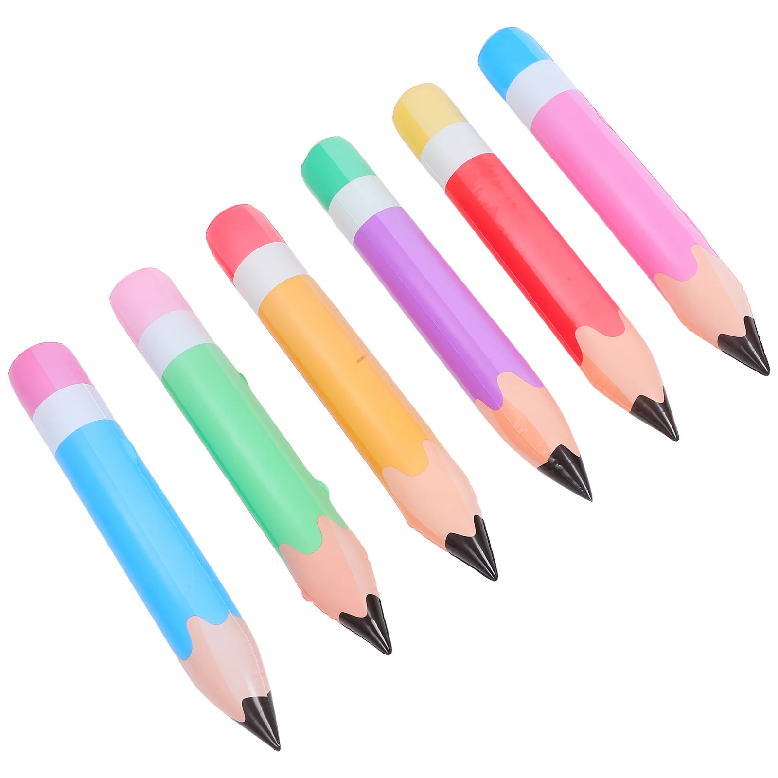 

6 PCS Inflatable Pencil Balloon Back to School Decorations Giant Crayon Classroom Pvc Big Party