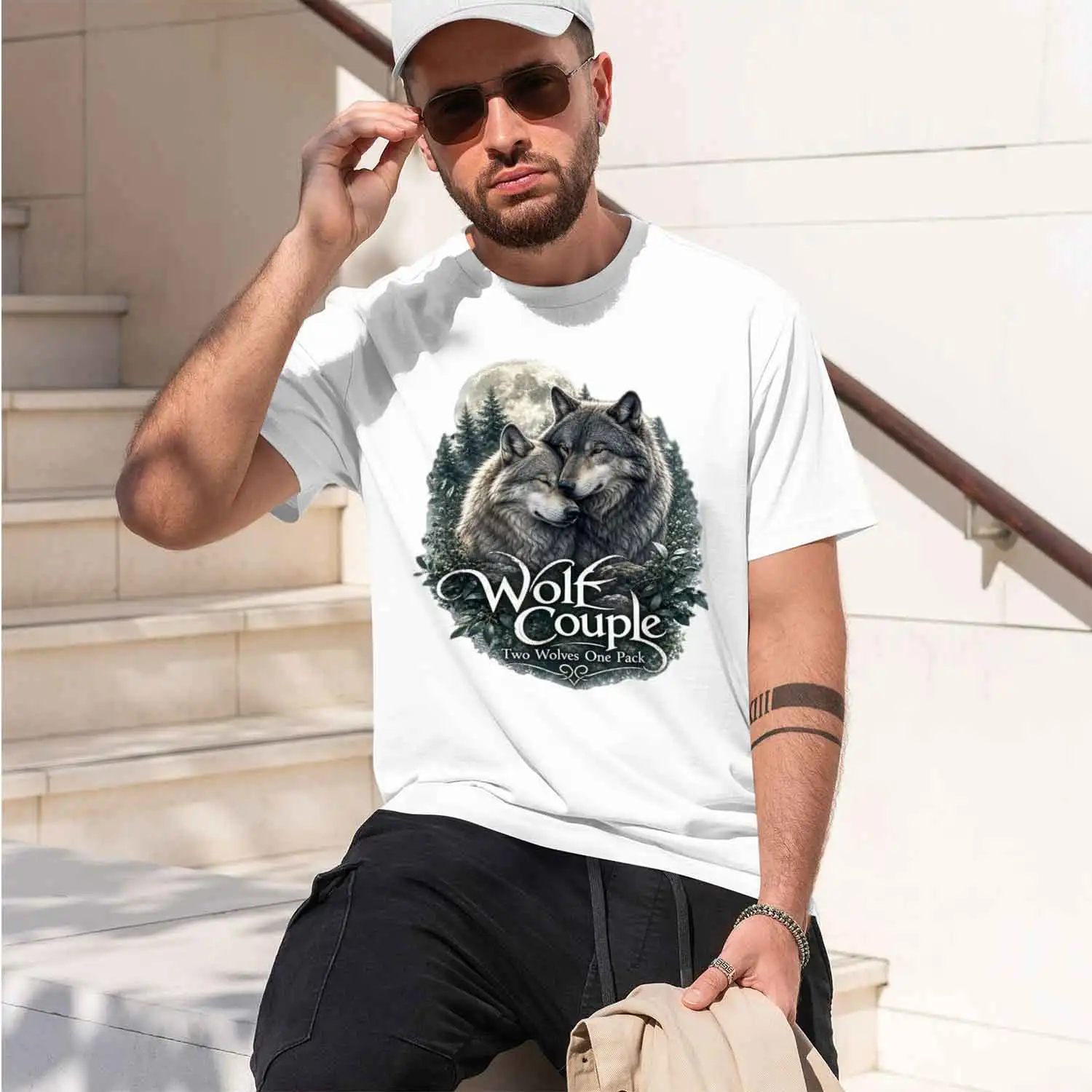 Couple Graph Funny Lovers Wildlife Gift T-Shirt Summer Short-Sved Breathable Sweat-Wking Versatile Trendy T-Shirt 2026 New Model