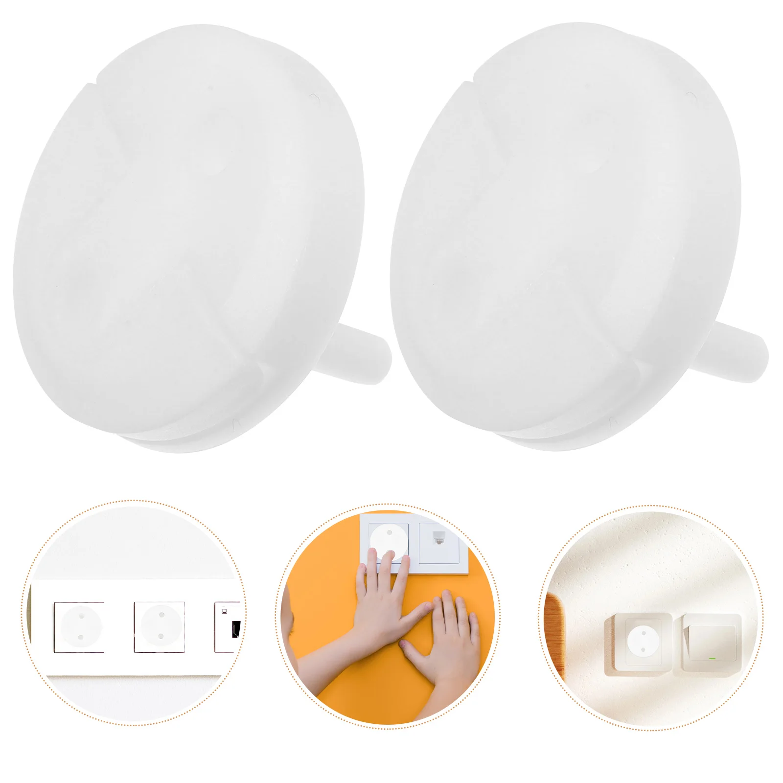20 Pcs Socket Protection Cover Childproof Covers Outlet Protectors Cap Safety Plugs Caps White Electrical