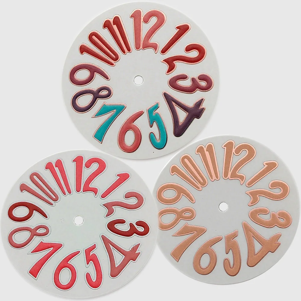 

Unique NH35 Dial Weak Luminous Arabic Numerals 33.2mm Watch Dial for NH35 Movement Watch Accessories