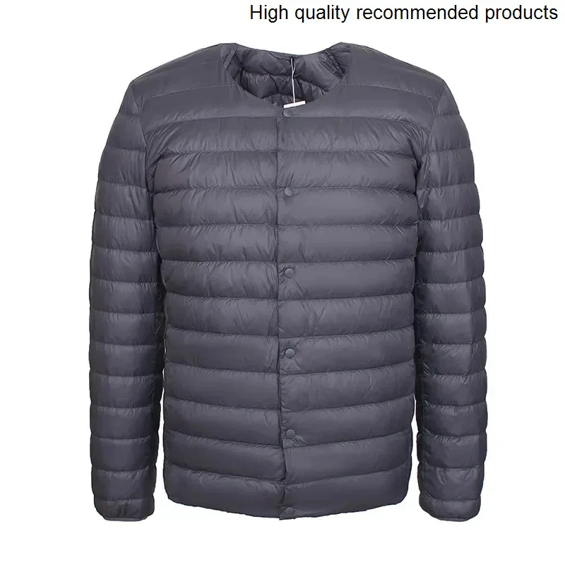 Round 2025 Men's New Products Neck Down Liner Lightweight Collarless Down Jacket High-end Lightweight Down Jacket