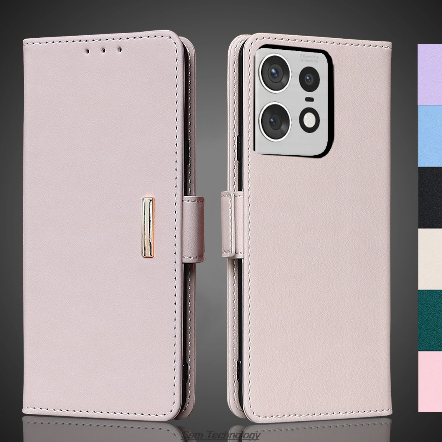 

Кожаный чехол с магнитной пряжкой для Motorola Moto Edge 50 Pro / Edge50 Pro, кошелек с RFID-блокировкой, откидная крышка, простой чехол Capa Fundas Coque