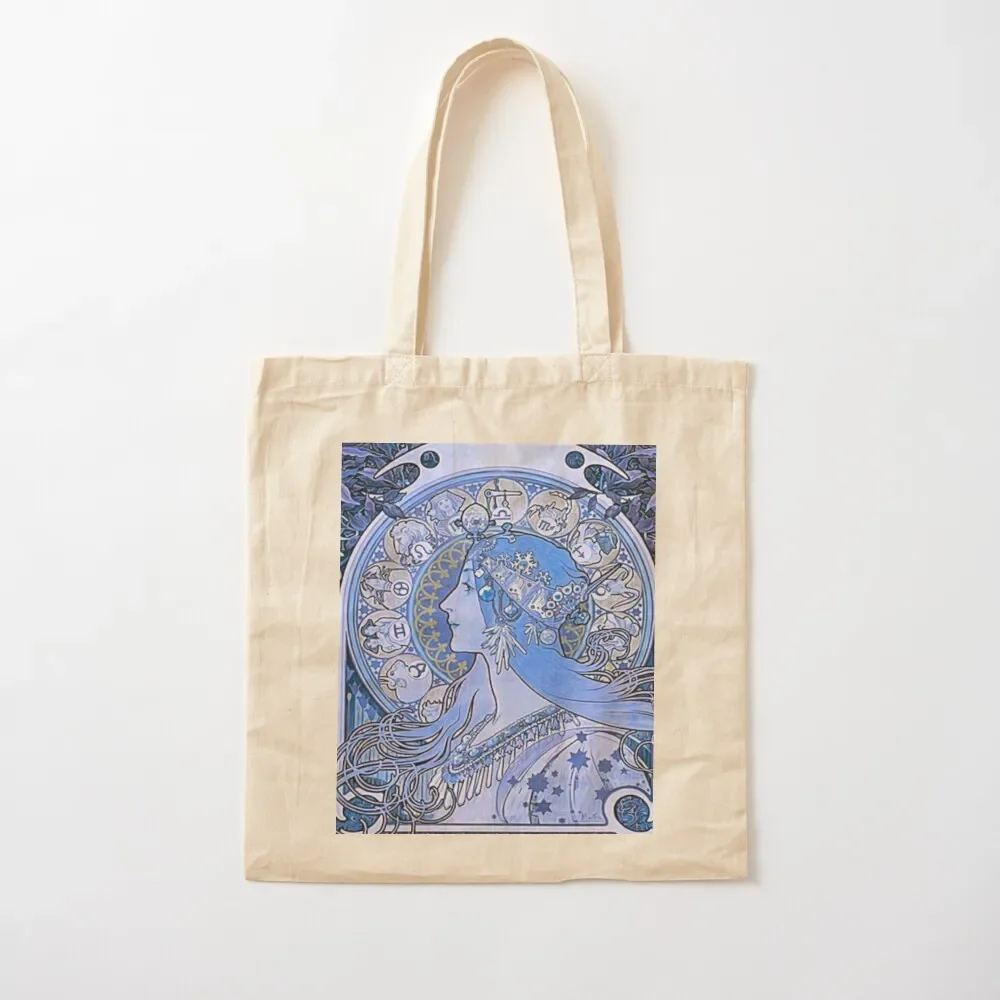 

Zodiac - Alphonse mucha Tote Bag shopper bag women cute pouch bag