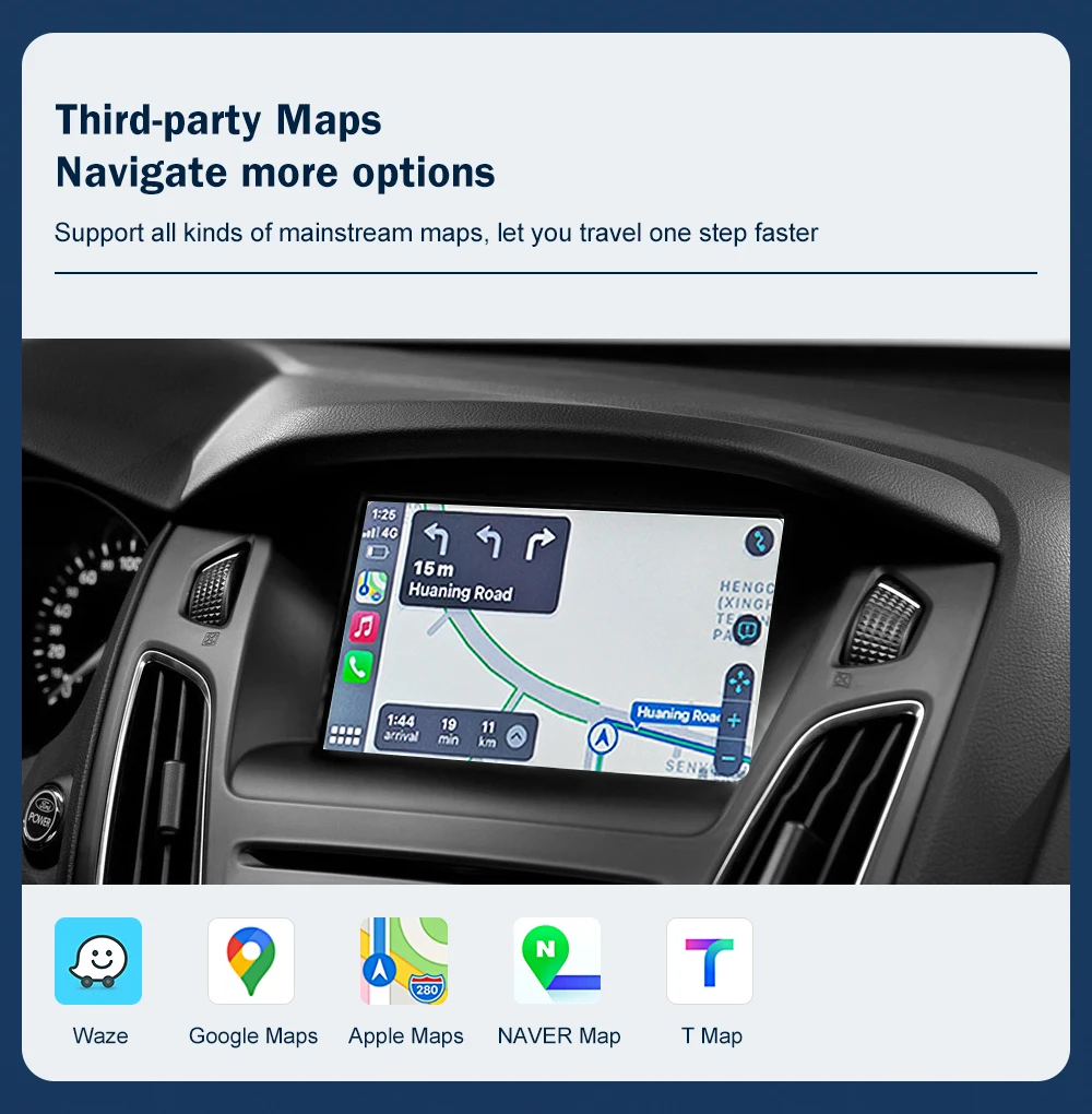 Kabelloses CarPlay für Ford Focus Escape Fiesta C-max Sync 2 Android Auto Interface Mirror Link AirPlay Car Play Funktion – Detail 10