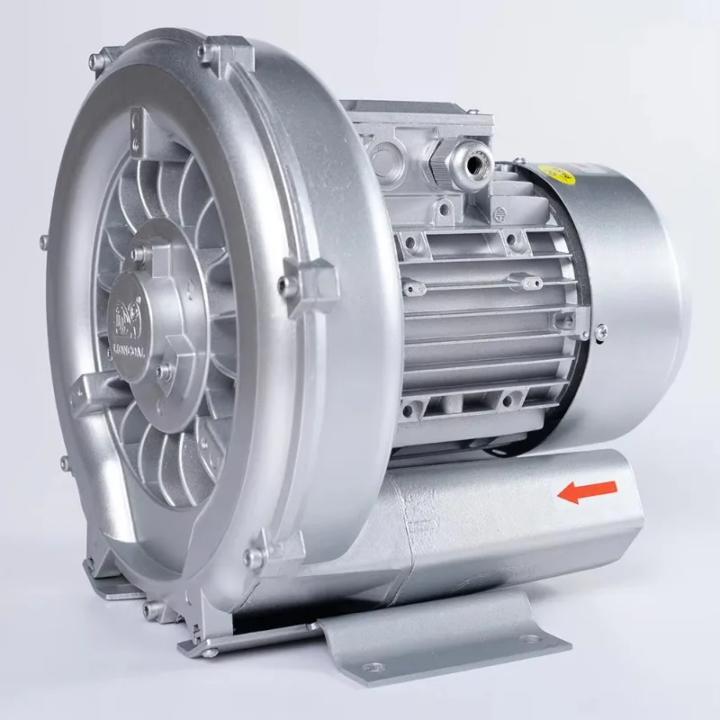 منفاخ حلقي عالي الضغط مضخة هواء مفرغة منفاخ هواء عالي حصان لتربية الأحياء المائية مرحلة واحدة