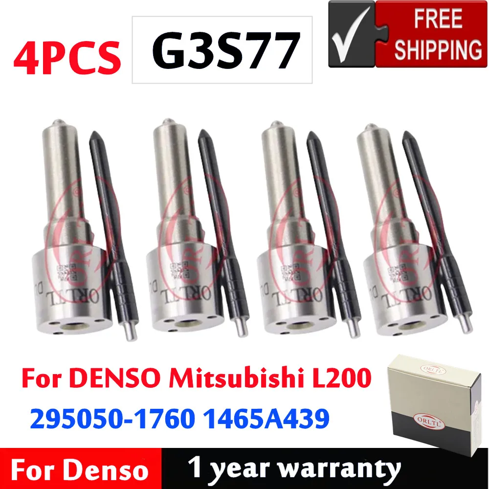 

4PCS 1465A439 Nozzle G3S77 Diesel Fuel Injector Nozzle g3s77 For DENSO Mitsubishi L200 295050-1760 2950501760