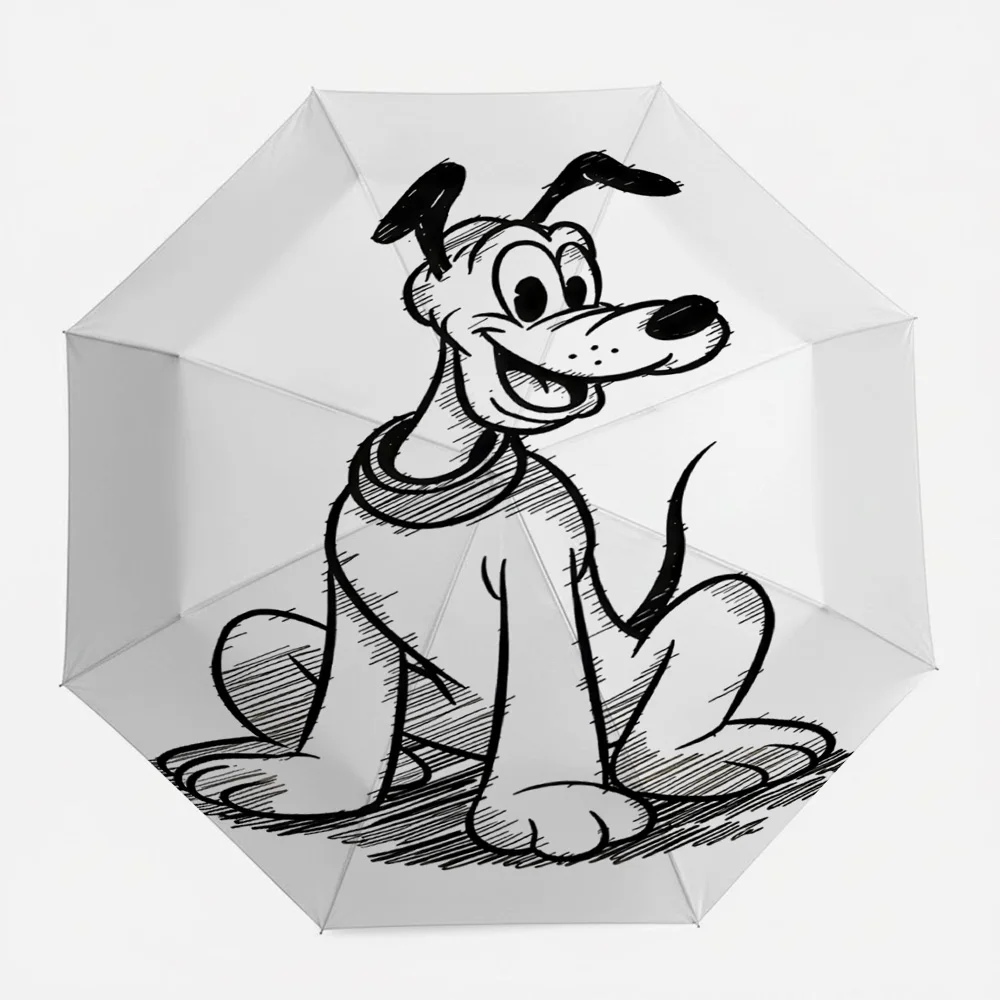 

Автоматический складной зонт Disney Pluto с ретро-принтом, портативный водонепроницаемый ветрозащитный дорожный зонт для детей и взрослых