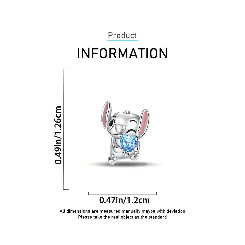 Potdemiel 925 Silver Disney Winnie the Pooh Minnie Charm Pendant Bead DIY Ladies'Party Jewelry Gifts Fit Original Bracelet Beads view 4