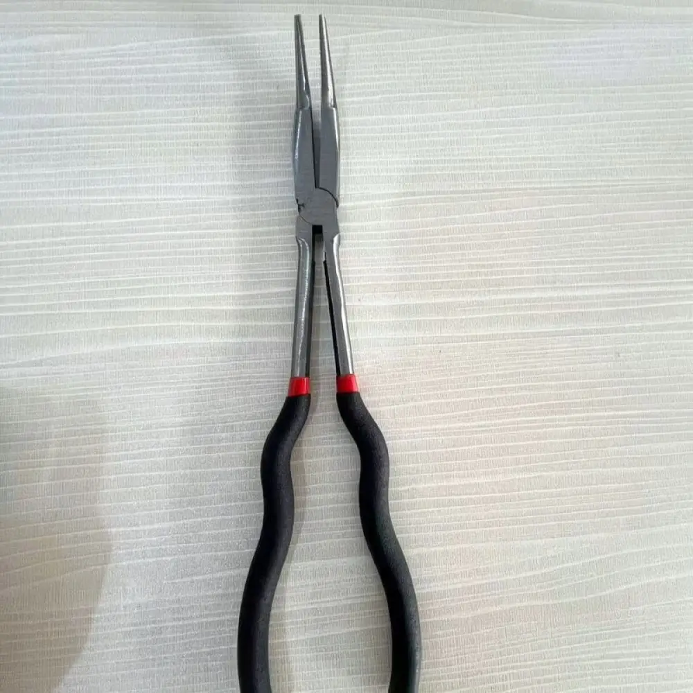 Professional Extended Reach Pliers Set Long Needle Nose Curved Tip Automotive Repair Manual Tools Mechanics Gripping Gadgets