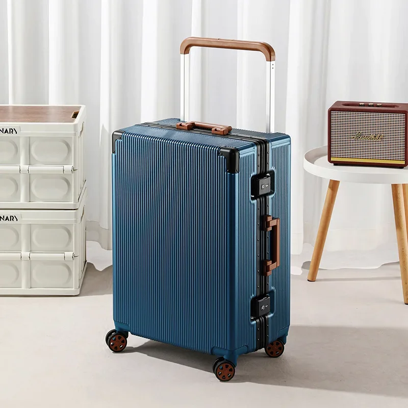 Fashion Wide Pull Rod Trolley Case Travel Suitcase Male 20/24/26 Trunk Female Rolling Luggage 20 Boarding Box Universal Wheel