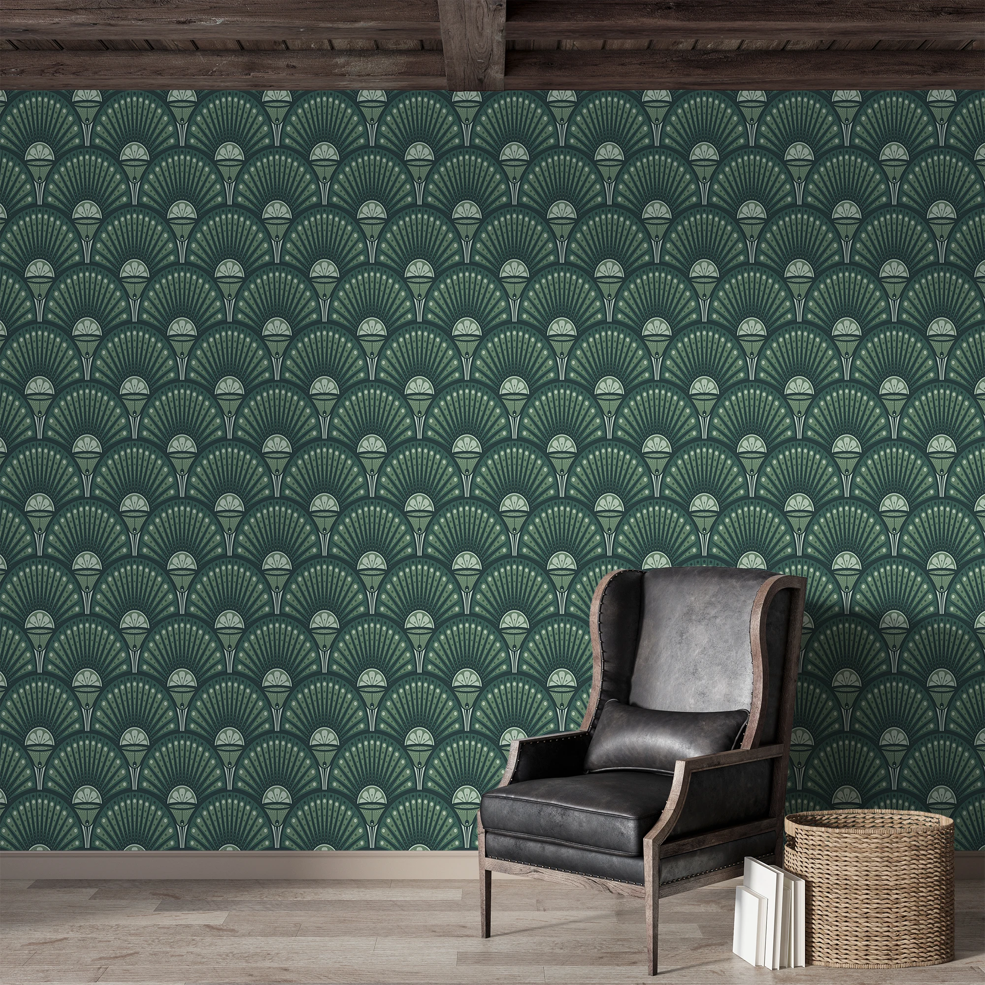 Milofi Custom 3D Fan shaped wallpaper