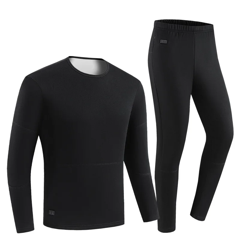 Winter Electric Heated Underwear 30 Heating Zones Thermal Underwear USB Electric Heating Fleece Thermal Jacket For Outdoor Ski