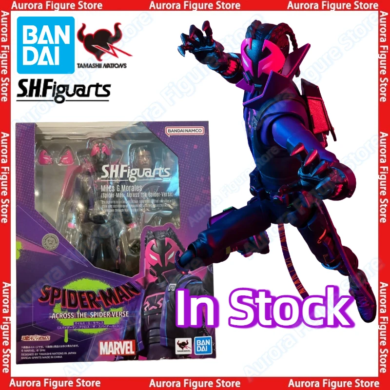 Disponibile Bandai SHFiguarts SHF Spider-Man: Across The Spider-Verse Miles G.Morales Anime Action Figures Giocattoli Modelli Regalo in PVC