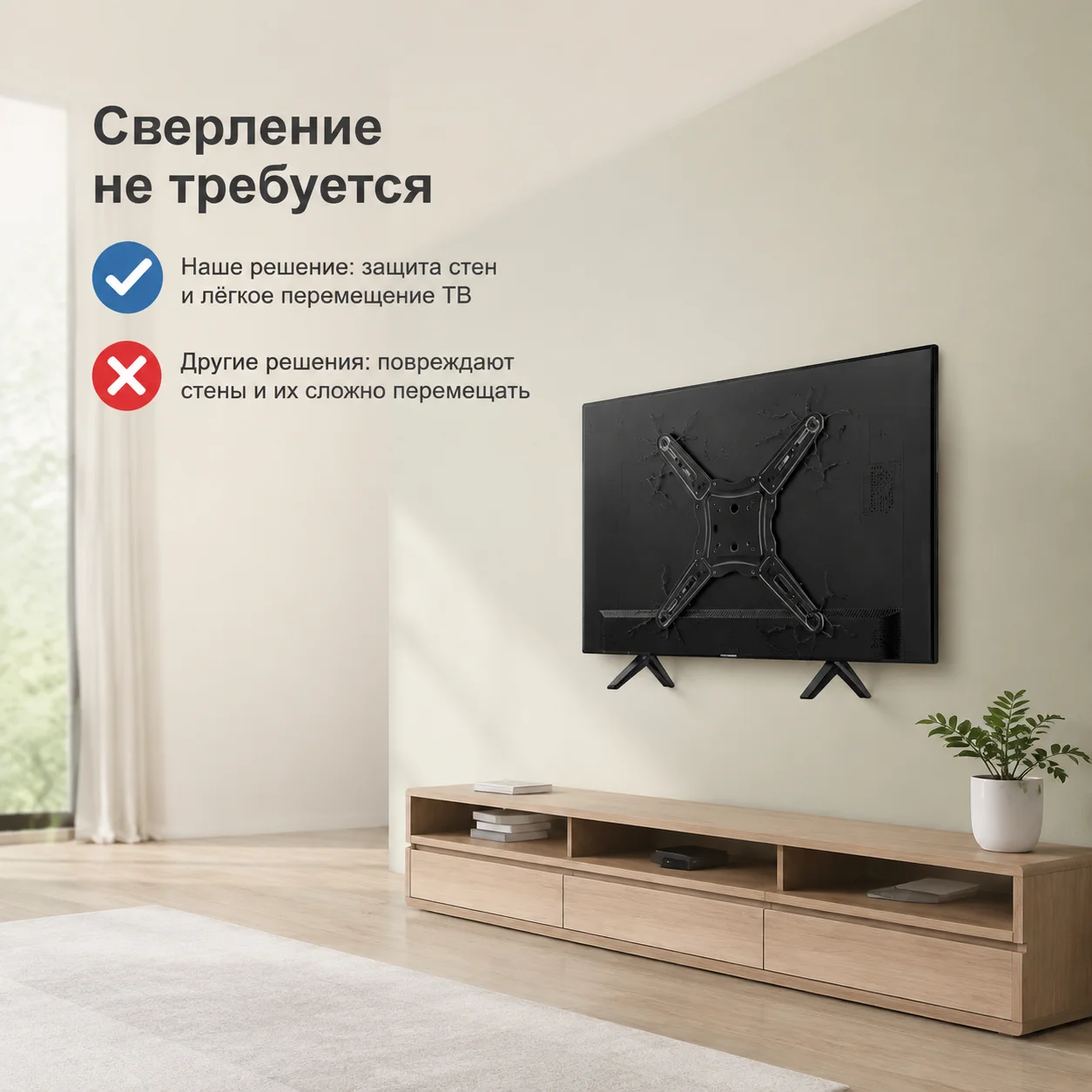 Подставка для телевизора TCL 28-65 дюймов, модель 55S453, без сверления, настольная опора
