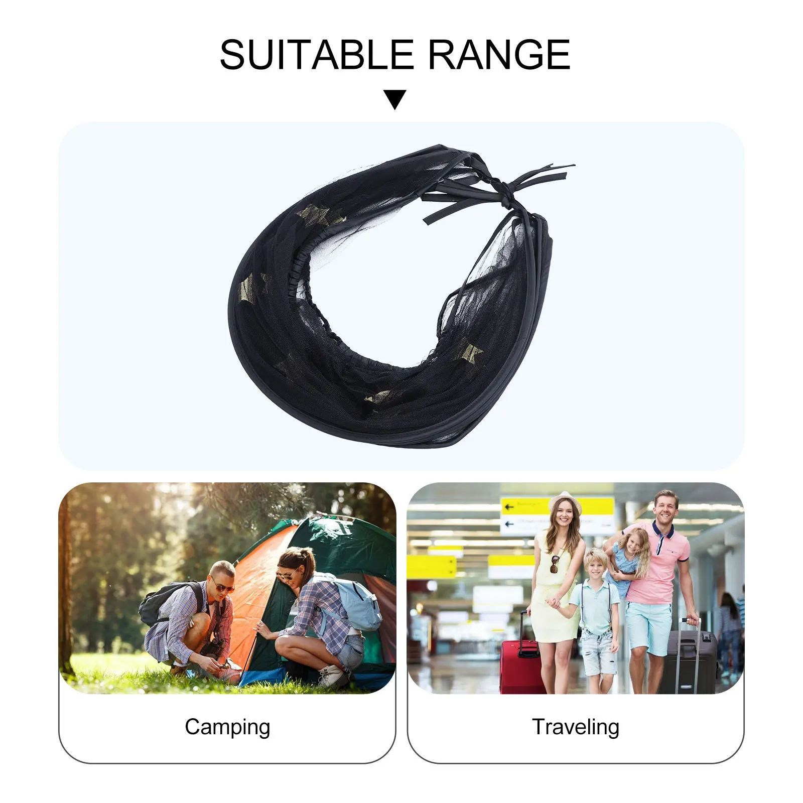 1 قطعة غطاء شبكة ناموسية عالمية لعربة الأطفال شبكة شبكية قابلة للتنفس شبكة حماية الحشرات للتخييم والسفر