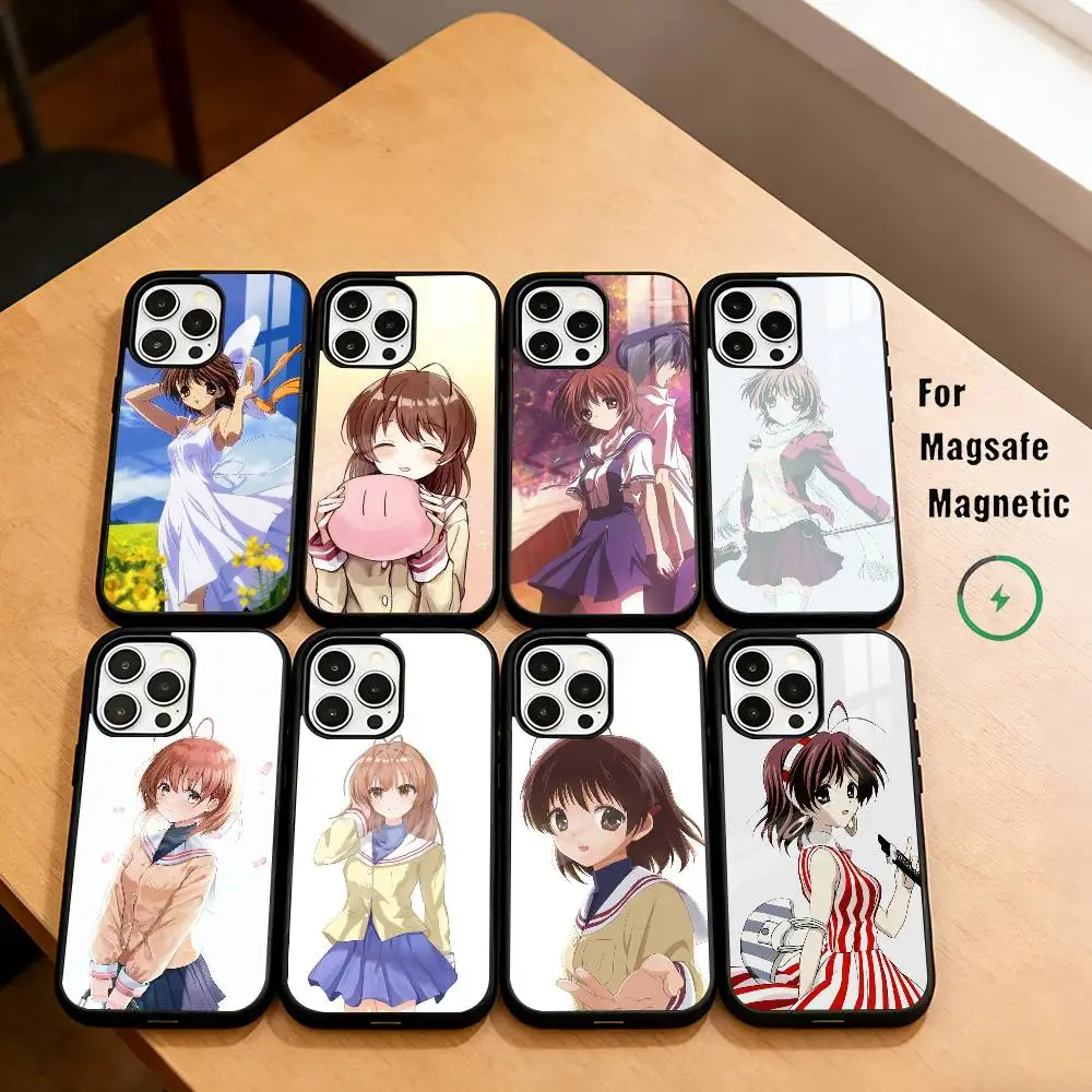 

G-Gentle girl N-Nagisa F-Furukawa Phone Case Magnetic For Magsafe Wireless Charging For iPhone17,16,15,14,13,12,11 Plus,Pro