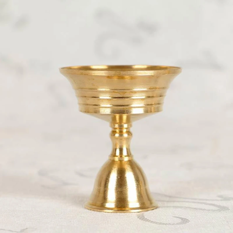 

1PC Candle Holders Copper Butter Lamp Holder Long Candlestick Put Cup Home Decor