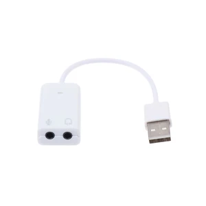 Thẻ âm thanh bên ngoài cho MacBook, 3,5mm, USB, 3,5mm, tai nghe, mic, di động, máy tính, máy tính xách tay, PC 8 Tấm âm thanh bán hàng chính 7.1 USB - 5
