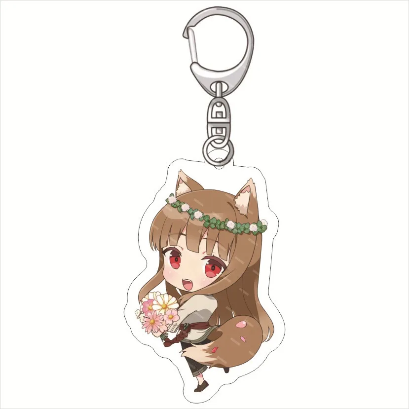 Cute Spice And Wolf Anime Figure Holo Cosplay Acrylic Keychain Model New Desk Decor Standing Sign Gifts 6cm