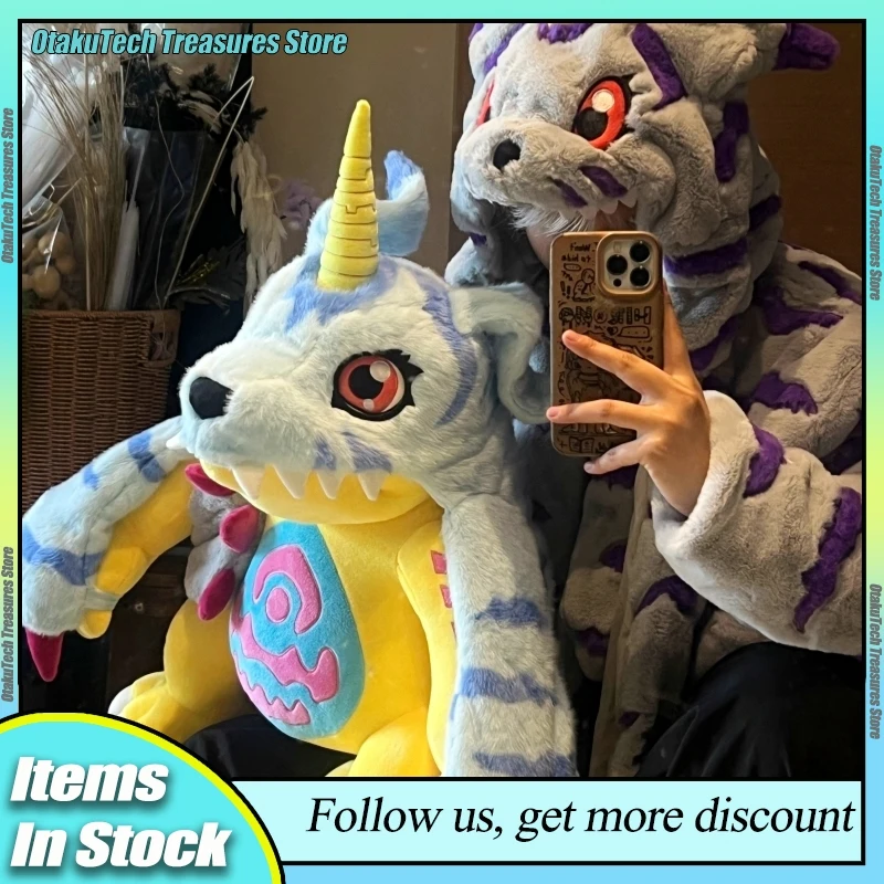Digimon Gabumon Plush Doll Original Soft Stuffed Throw Pillow Anime Peripheral Cute Toy Home Bedroom Decor Collection Gift