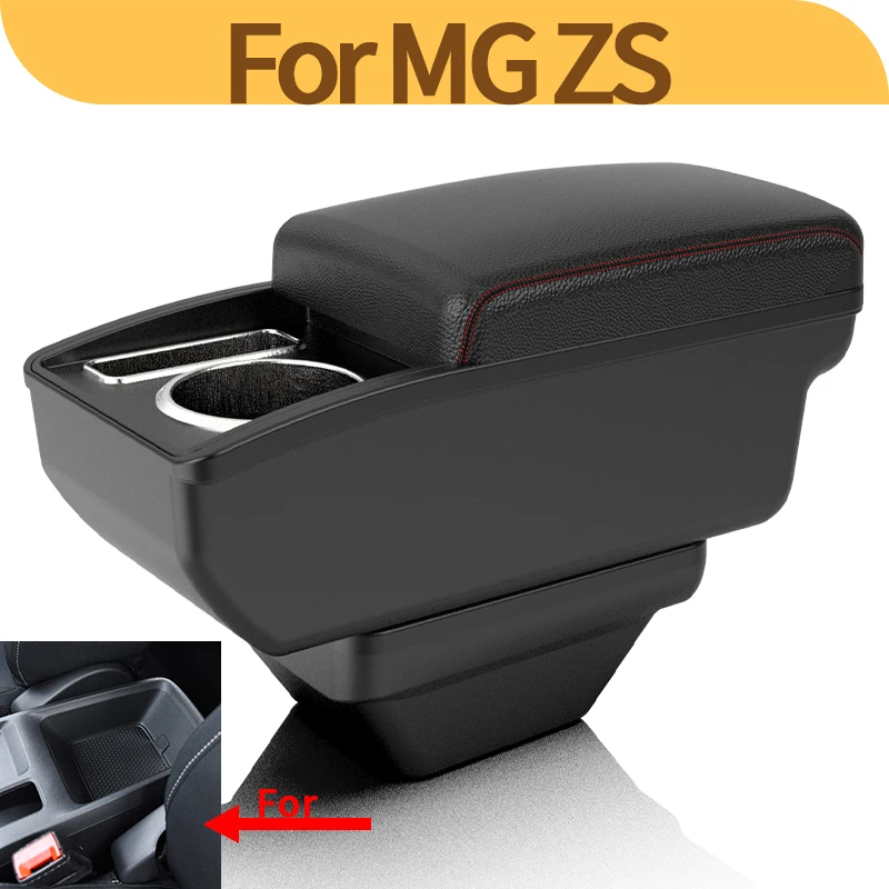 

Для MG ZS автомобильный подлокотник для центральной консоли, модифицированный ящик для хранения, обновленные внутренние автомобильные аксессуары с подстаканником