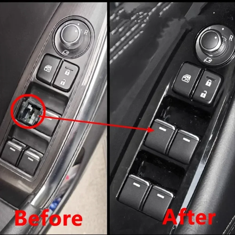 1pcs Auto Front Left Window Switch Control Lifter Button Cover For Mazda CX5 CX-5 2013-2022 3 Axela 2014-2019 6 Atenza 2014-2022