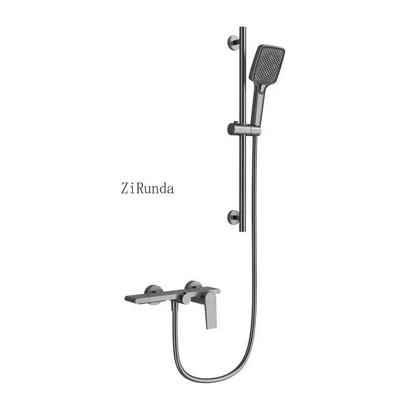 

American bathroom shower full copper split no ceiling spray shower set bathroom hot and cold shower