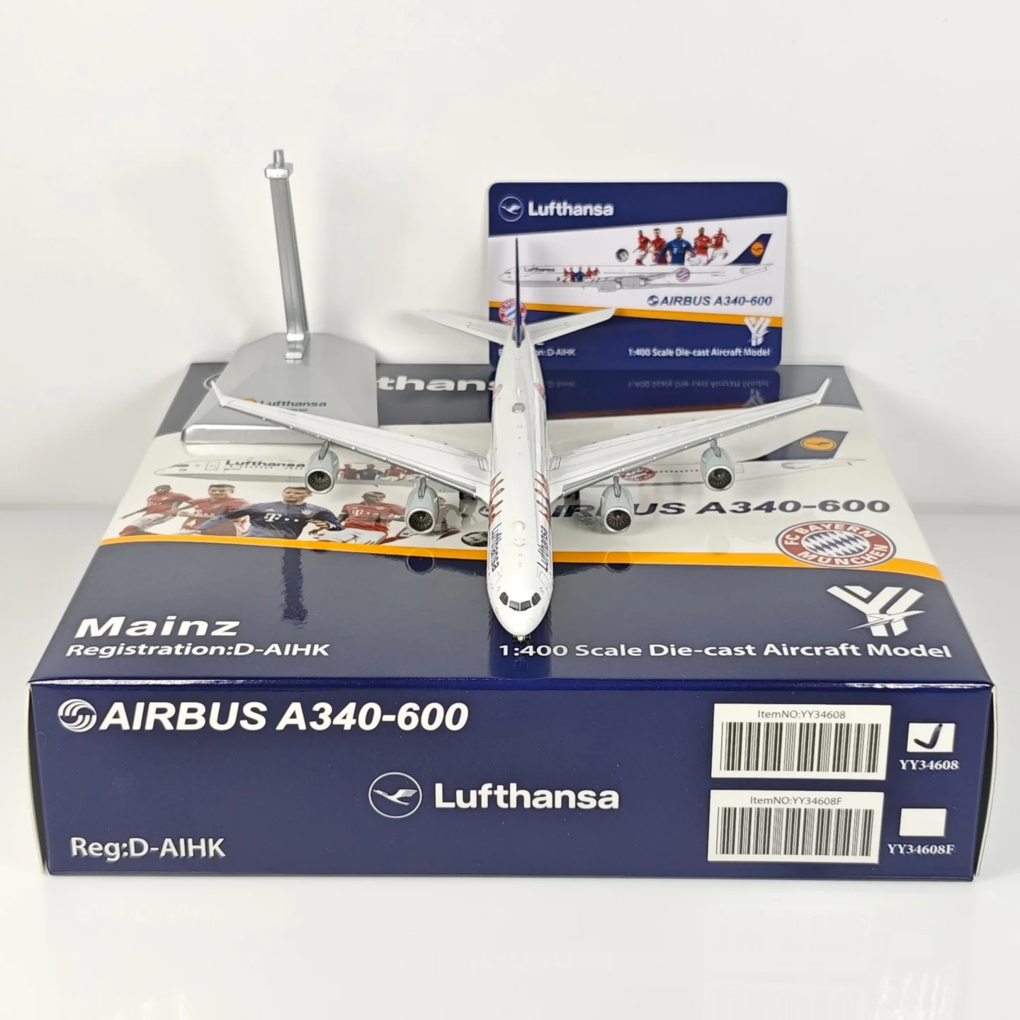YY أجنحة دييكاست 1:400 لوفتهانزا الطيران سبيكة نموذج طائرة ايرباص A340-600 D-AIHK تحلق نموذج اللعب Collrction