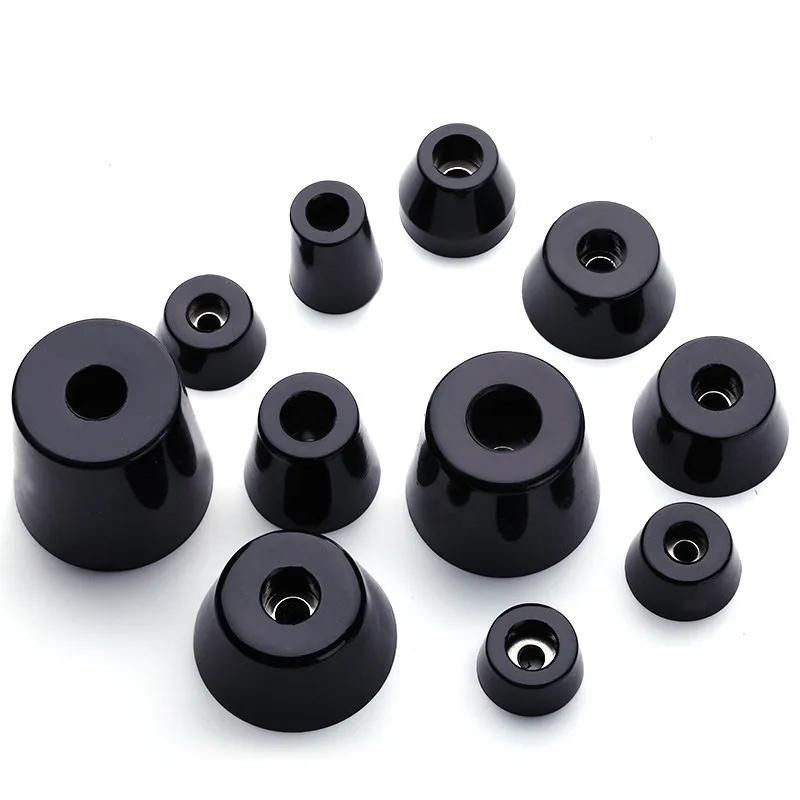 Pies de goma negros antideslizantes para muebles, pata de mesa, gabinete, almohadilla inferior para subwoofer, altavoz, maquinaria, accesorios para muebles, 16 ud.