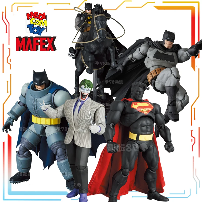 Figuras articuladas MEDICAM TOY para la serie MAFEX Batman: El Caballero Oscuro Regresa, modelos de personajes de anime Batman/Superman/Joker