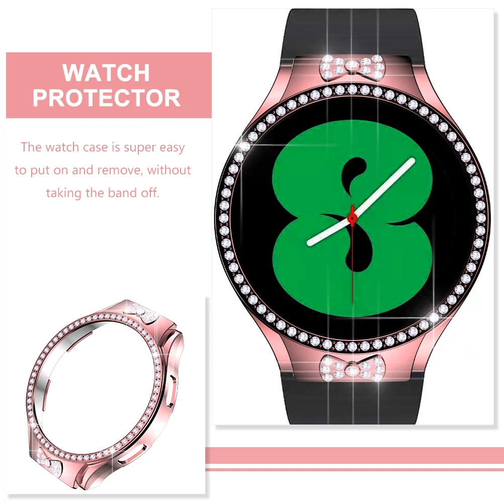 

Diamond Case Watch Smartwatch Cover Replaceable Crystal Decor Shell Edges Protector Glitter Hollow