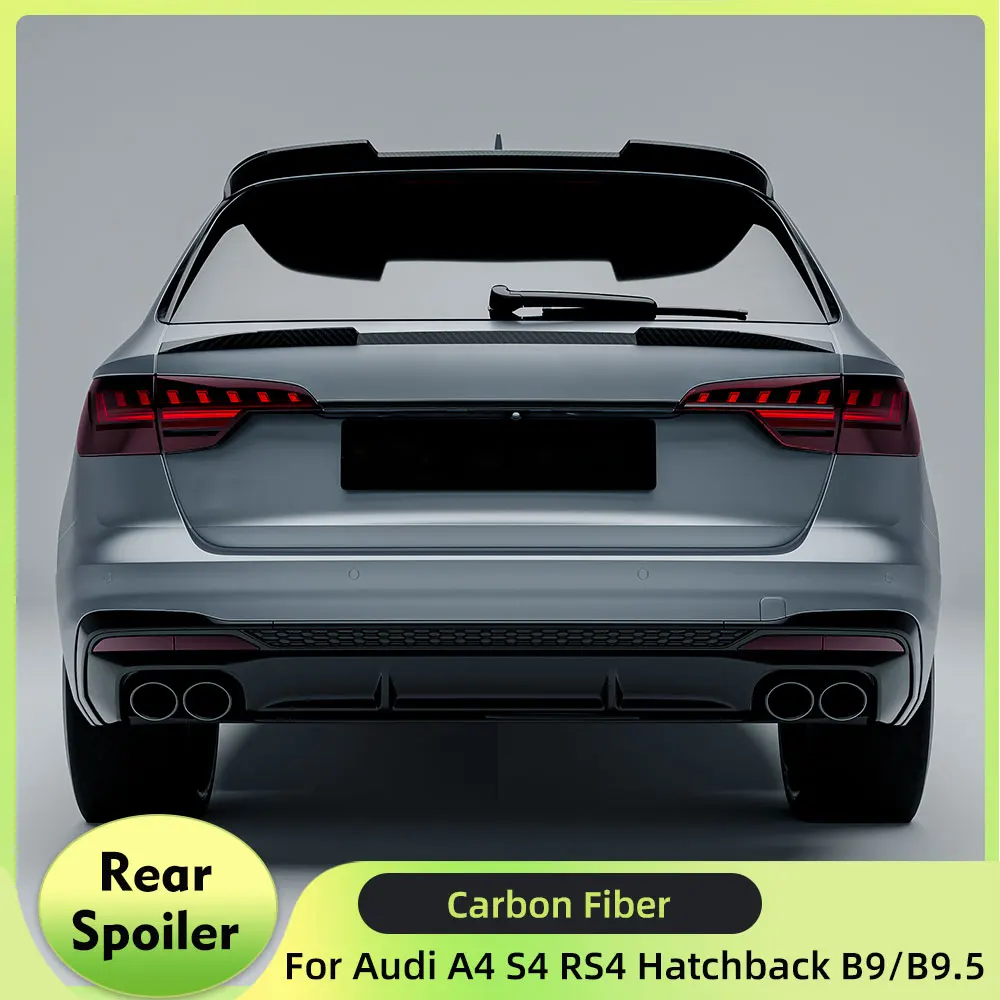 

Car Rear Trunk Spoiler Boot Lip Wing Lid for Audi A4 S4 RS4 Hatchback B9/B9.5 2016-2025 Carbon Fiber Rear Spoiler Boot Lip Wing