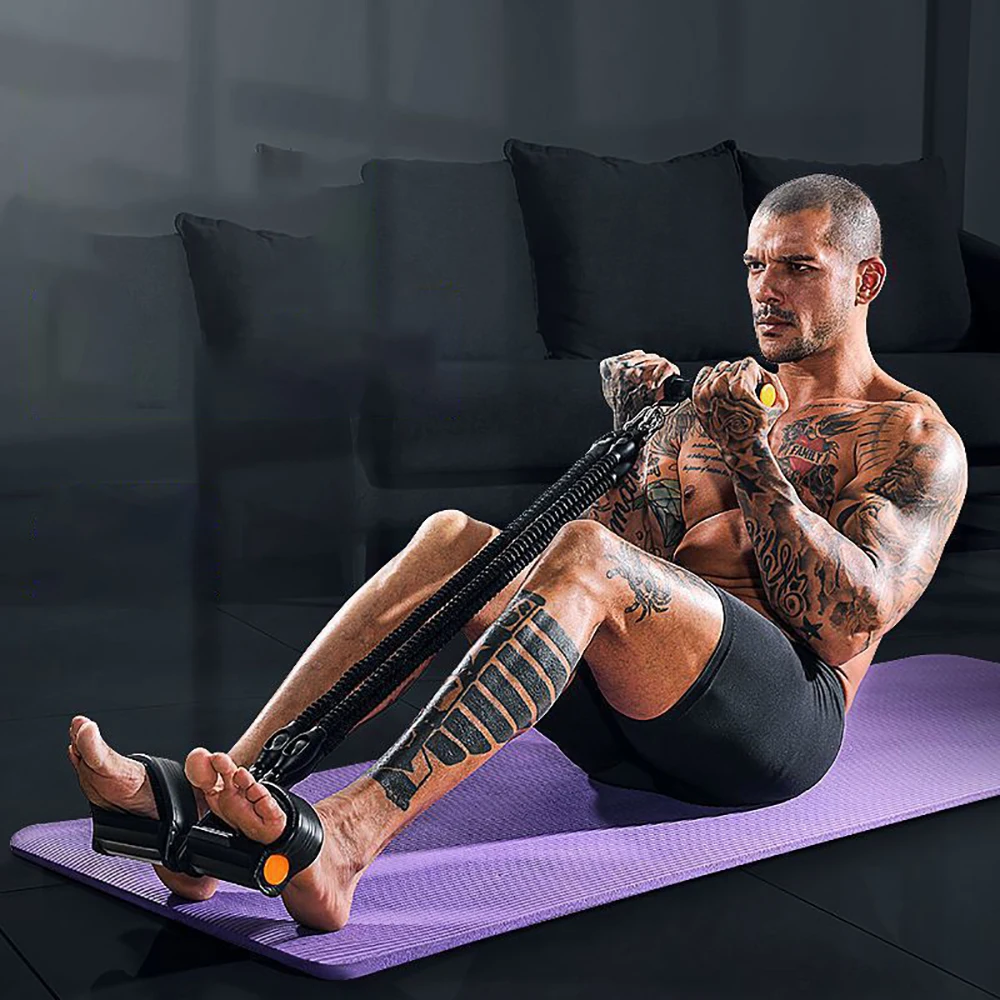 Tensor tipo Pedal para hombre, dispositivo de tensión multifuncional para el hogar, Fitness, espalda, Abdomen y entrenamiento de músculos abdominales