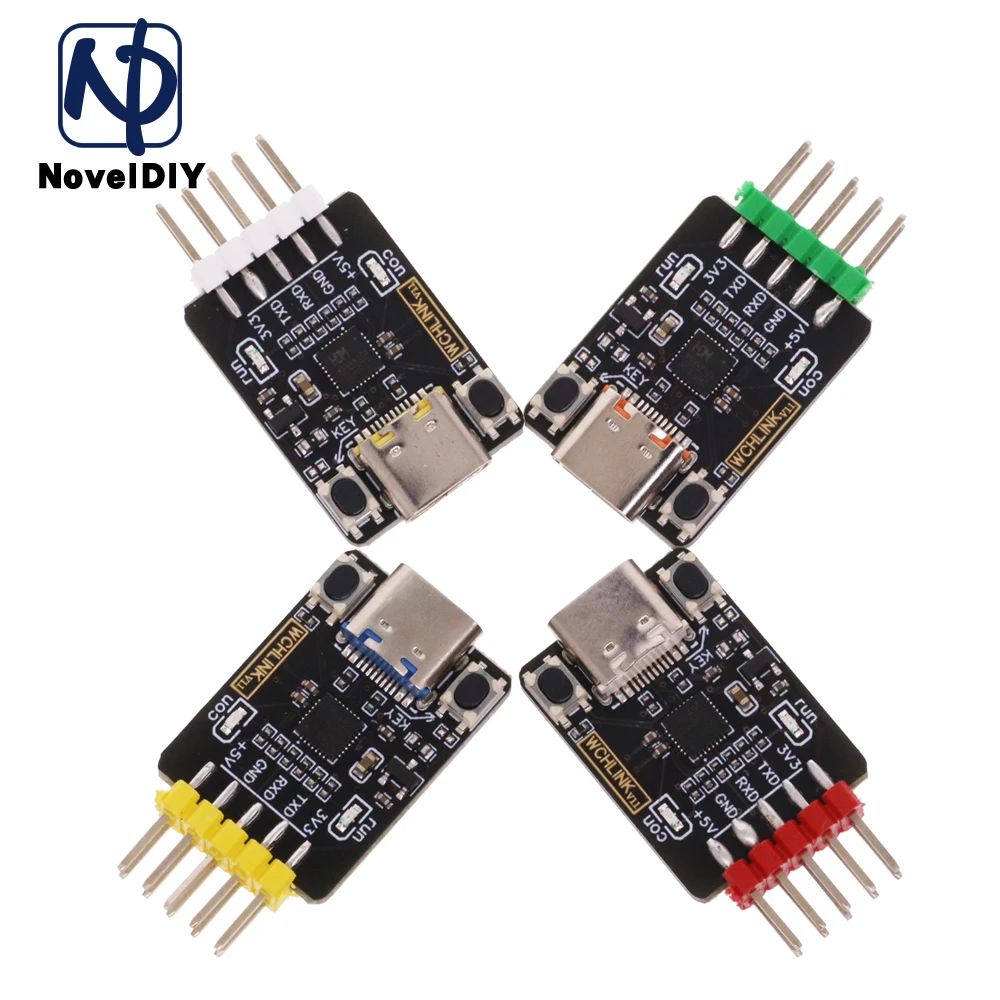 Wchlink Mini CH549F Daplink يدعم مجموعة كاملة من شرائح ARM الأساسية SWD TYPE-C/مع المنفذ التسلسلي RISC-V 3.3 فولت/5 فولت Wch-link