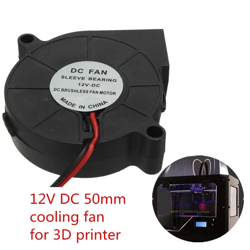 Prusa i3 MK3 Super Silent 5015 Double Ball Fan Blow Radial Cooling Fan Hydraulic Sleeve Bearing Front Fan Cooler Radiator  DC 5V